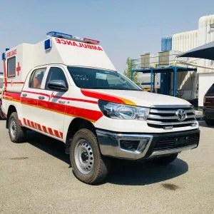 Toyota Hilux Ambulance manufacturer in Dubai — Infinity Chassis Units (4×4 or 4×2)