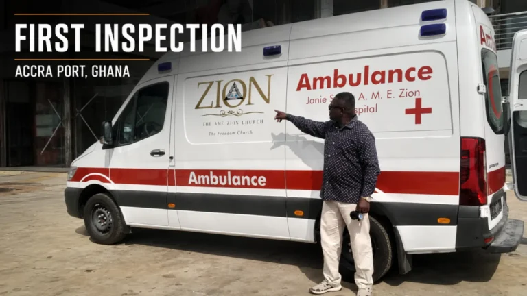 Mercedes ambulance for Ghana – view 3