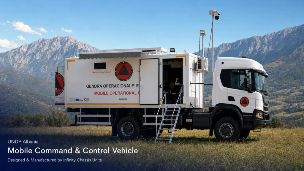 UNDP Albania mobile command and control vehicle