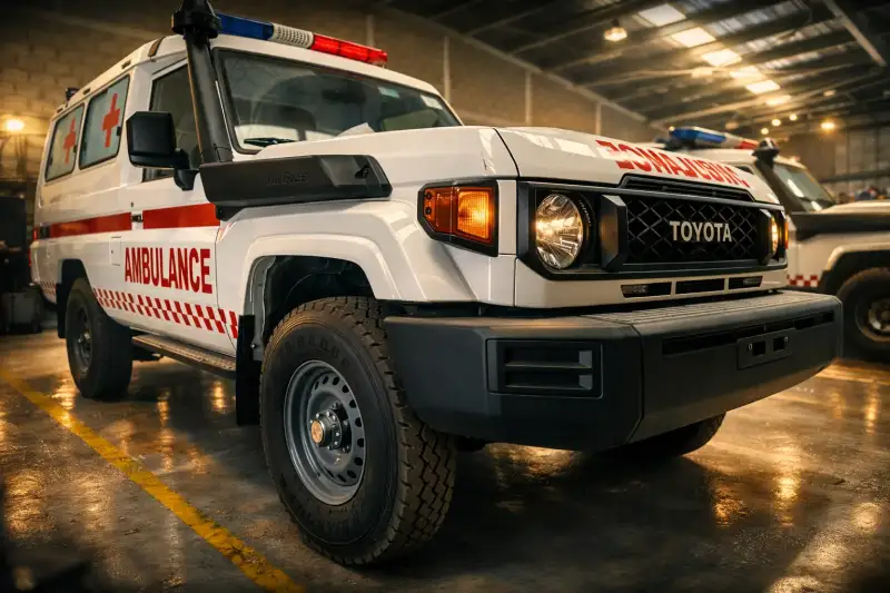 Toyota Land Cruiser ambulance – contact Infinity Chassis Units